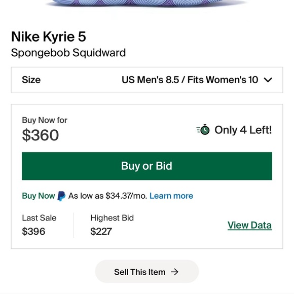 Nike Kyrie 5 SpongeBob SquarePants Squidward Nickelodeon Men’s Size 8.5 CJ6951-3 main image 6